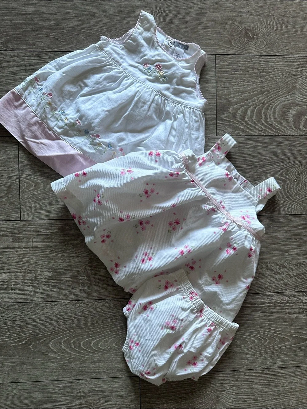 Y2K Carter's White and Pink Floral Dress Set